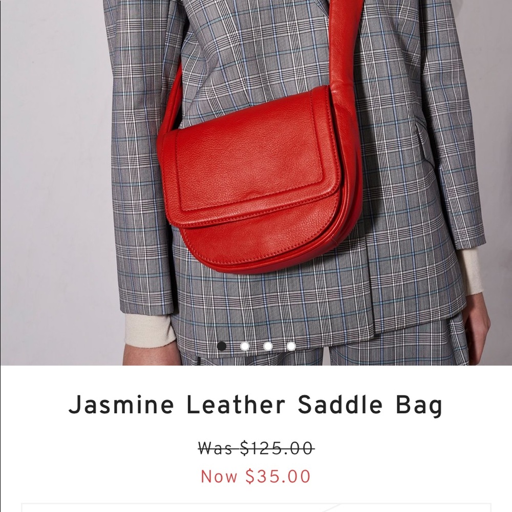 Leather Top Shop Sadle bag